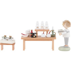 Flax Haired Herbal Pharmacy with Boy - 8 cm / 3.1 inch
