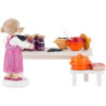 Flax Haired Children Fruit Jam Kitchen - 8 cm / 3.1 inch