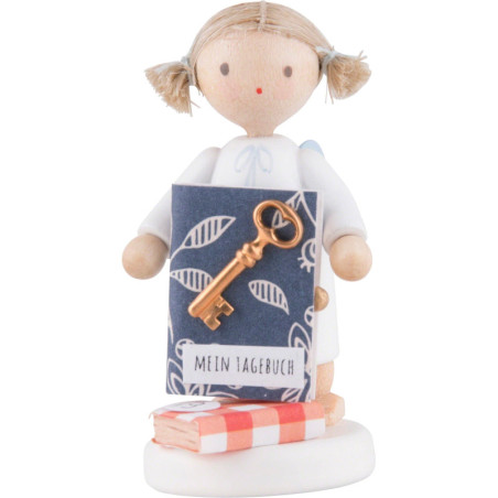 Flax Haired Angel with Diary - 5 cm / 2 inch
