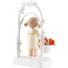 Flax Haired Children - Birthday Child with Daisies - 7,5 cm / 3 inch