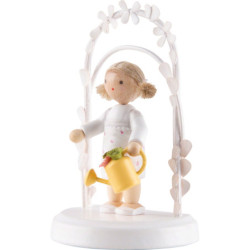 Flax Haired Children - Birthday Child with Watering Can - 7,5 cm / 3 inch