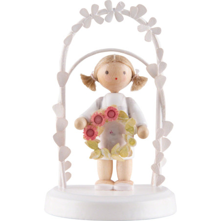 Flachshaarkinder Geburtstagskind mit Osterkorb - 7,5 cm