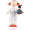 Flachshaarkinder Mädchen mit Teufelchen - 5 cm