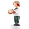 Flachshaarkinder Junge mit Zimtsternen - 5 cm