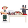 Flax Haired Children Gingerbread Shop - 8 cm / 3.1 inch
