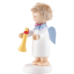 Flax Haired Angel with Trumpet - 5 cm / 2 inch