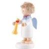 Flax Haired Angel with Trumpet - 5 cm / 2 inch