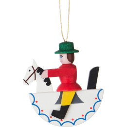 Christbaumschmuck Reiterlein, rot - 5 cm