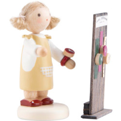 Flachshaarkinder Mädchen mit Armbanduhren - 5 cm