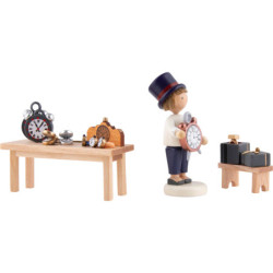 Flax Haired Children Clockmaker - 5 cm / 2 inch