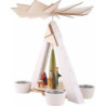 1-stöckige Pyramide mit Christi Geburt, weiß - 29 cm