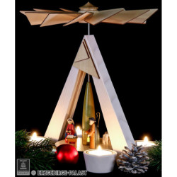 1-Tier Pyramid - Nativity, White - 29 cm / 11.4 inch