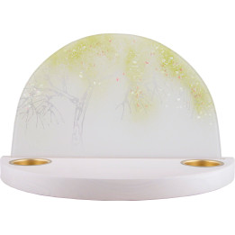 Glass Arch "Apple Tree in Spring" - without  Figurines - 28x17 cm / 11x6.7 inch