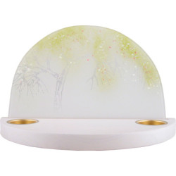 Gläserner Bogen "Apfelbaum im Frühling" - ohne Figuren - 28x17 cm