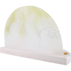 Glass Arch "Apple Tree in Spring" - without  Figurines - 28x17 cm / 11x6.7 inch