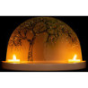 Glass Arch "Apple Tree in Spring" - without  Figurines - 28x17 cm / 11x6.7 inch