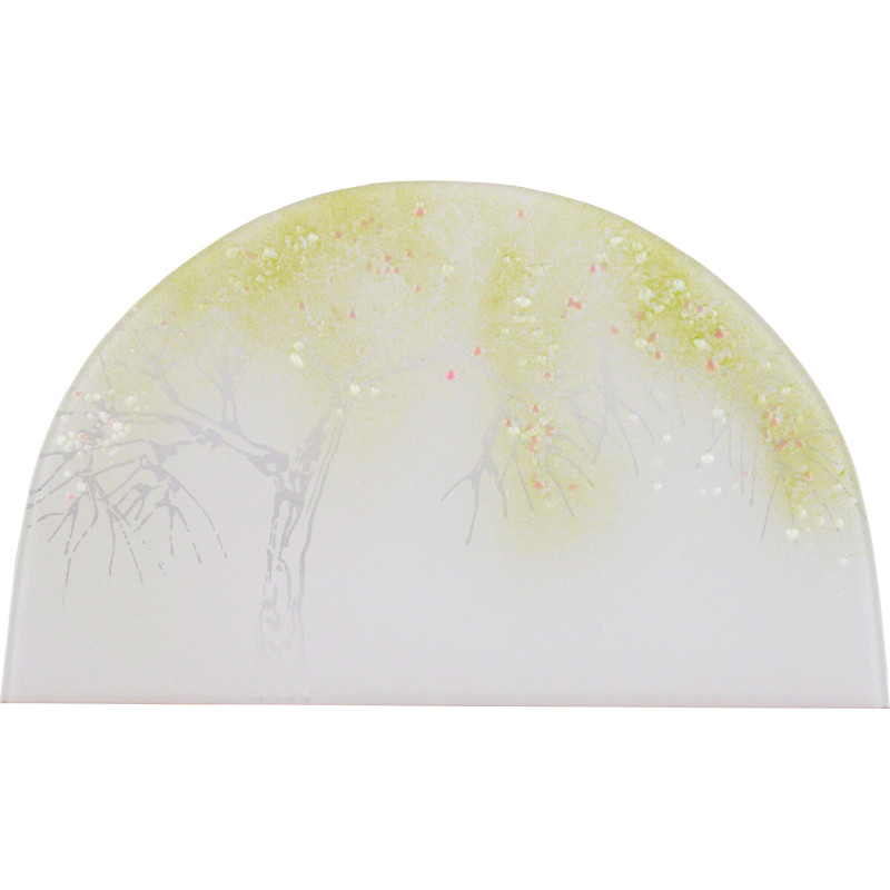 Glass Picture "Apple Tree in Spring" - 26x15 cm / 10.2x5.9 inch