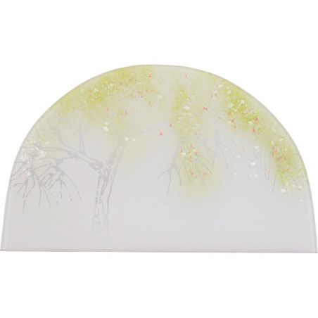Gläsernes Bild  "Apfelbaum im Frühling" - 26x15 cm