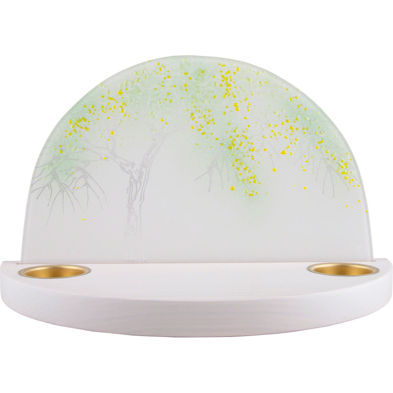 Glass Arch "Apple Tree in Summer" - without  Figurines - 28x17 cm / 11x6.7 inch