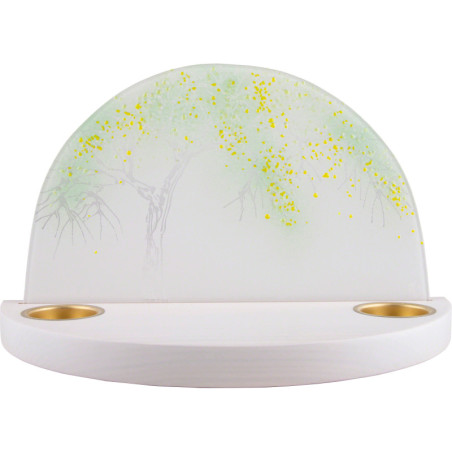Glass Arch "Apple Tree in Summer" - without  Figurines - 28x17 cm / 11x6.7 inch