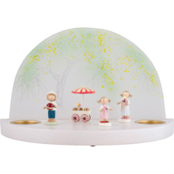Glass Arch "Apple Tree in Summer" - without  Figurines - 28x17 cm / 11x6.7 inch