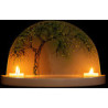 Glass Arch "Apple Tree in Summer" - without  Figurines - 28x17 cm / 11x6.7 inch
