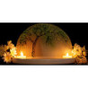 Glass Arch "Apple Tree in Summer" - without  Figurines - 28x17 cm / 11x6.7 inch