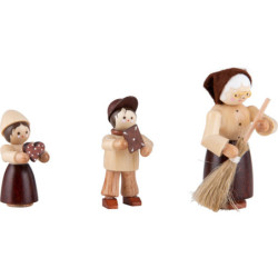 Thiel-Figuren Hänsel Gretel Hexe - 3-teilig - natur - 6 cm