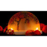 Glass Arch "Apple Tree in Autumn" - without  Figurines - 28x17 cm / 11x6.7 inch