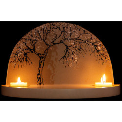 Gläserner Bogen "Apfelbaum im Winter" - ohne Figuren - 28x17 cm