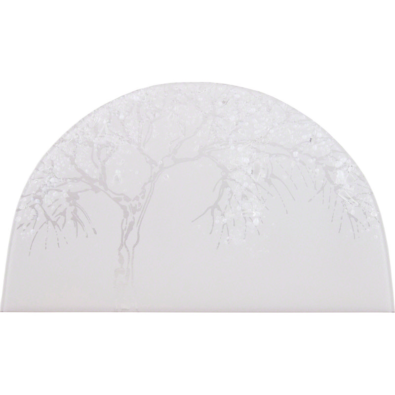 Gläsernes Bild  "Apfelbaum im Winter" - 26x15 cm