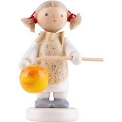 Flax Haired Children Little Girl with Lampion - Edition Flade & Friends - 5 cm / 2 inch