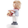 Flachshaarkinder Kleiner Junge mit Geschenkkarton - Edition Flade & Friends - 4,5 cm