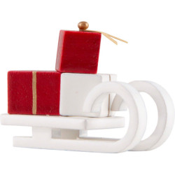 Sleigh with Presents - white - Edition Flade & Friends - 2,5 cm / 1 inch