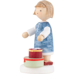 Flachshaarkinder Mädchen mit Spanschachteln - Edition Flade & Friends - 4,5 cm
