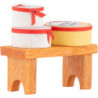 Bänkchen mit Spanschachteln - Edition Flade & Friends - 2,2 cm