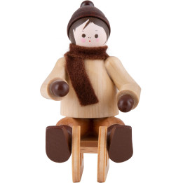 Thiel Figurine - Bobsleigh Rider - natural - 5,5 cm / 2.2 inch