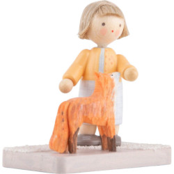 Flachshaarkinder Mädchen mit Fuchs - 4,4 cm