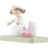 Flachshaarkinder Mädchen mit Puppenwagen - Edition Flade & Friends - 4,1 cm
