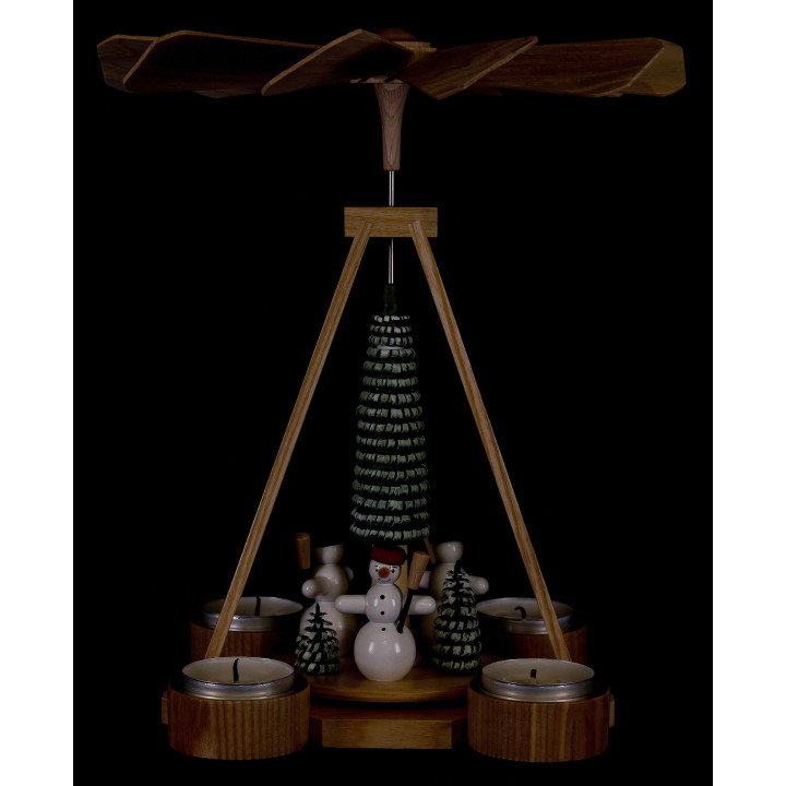 1-stöckige Pyramide Schneemänner - 25 cm