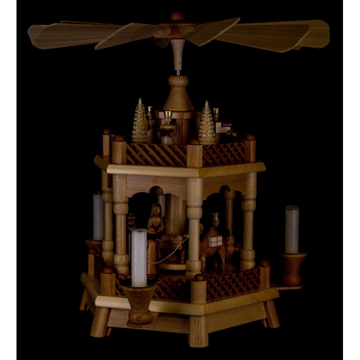 2-stöckige Pyramide Christi Geburt - 32 cm