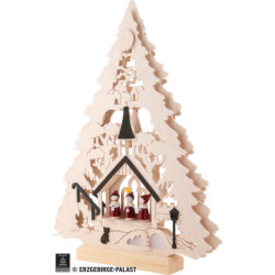 Light Triangle - Tree with Carolers - 34x44 cm / 13.4x17.3 inch