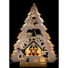 Light Triangle - Tree with Carolers - 34x44 cm / 13.4x17.3 inch