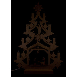 Light Triangle - Christmas Tree with Figurines - 34x47 cm / 13.4x18.5 inch