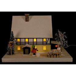 Lichterhaus Fachwerkhaus mit Vorhäusel - 29 cm