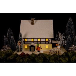 Lichterhaus Fachwerkhaus mit Vorhäusel - 29 cm