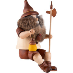 Smoker - Gnome Watchman, sitting - 25 cm / 9.8 inch