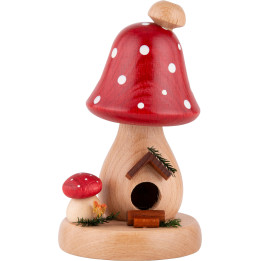 Räucherpilzhaus Fliegenpilz spitz - 13 cm