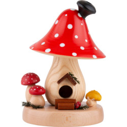 Räucherpilzhaus Fliegenpilz spitz - 16 cm