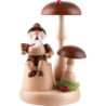 Smoker - Gnome under Brown Mushroom - 16 cm / 6.3 inch